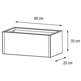 Herstera Cube Balcony M Plus 60 x 25 x 25 cm Anthrazit