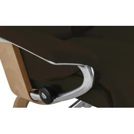 Stressless Relaxsessel Leder 91 x 112 x 84 cm Braun mit Hocker