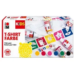 6 Marabu KiDS Stoffmalfarben farbsortiert 6 x 80,0 ml