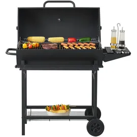 casa.pro Holzkohlegrill Armento 95 x 108 x 61 cm Schwarz 