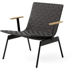 &Tradition - Ville AV45 Outdoor Lounge Chair mit Armlehnen, warm black