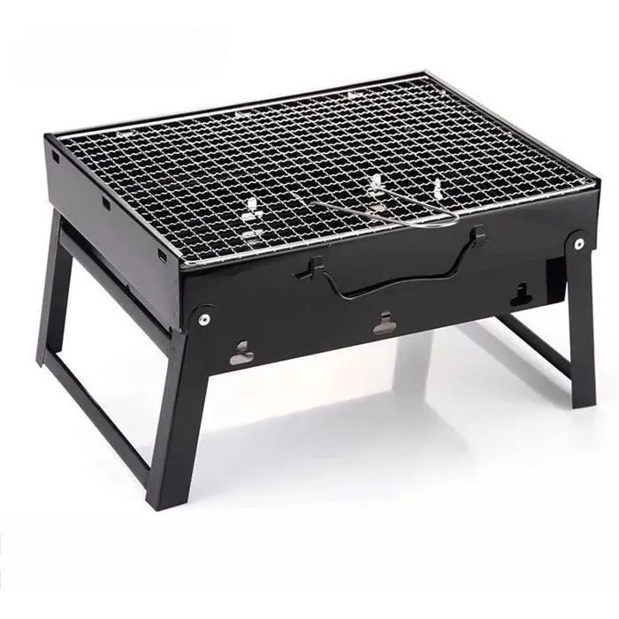 Barbecue portable, barbecue pliable, mini barbecue Barbecue portable pour 1-3 personnes, charbon de bois pliable portable pour pique