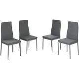 Vicco Esszimmerstuhl Grand, Grau, 42.5 x 48 cm, 4er Set