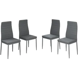 Vicco Esszimmerstuhl Grand, Grau, 42.5 x 48 cm, 4er Set