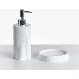 Beliani Badaccessoires Set 5-teilig Badaccessoire-Set Weiß