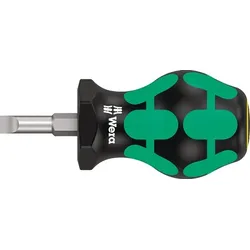 Wera Schraubendreher 335 Stubby Schneiden-B.5,5mm Klingen-L.24,5mm 2K-Griff Rundkl. - 5008842001