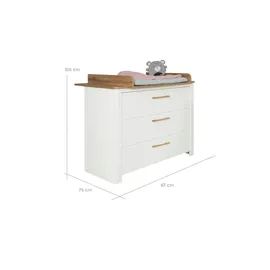 roba Babyzimmer 3er-Set Ava , weiß