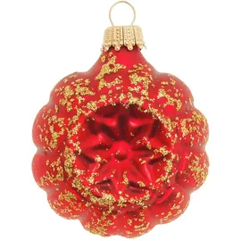 Krebs Glas Lauscha »Glaskugelformen, Breite ca. 5 cm« rot, Christbaumkugeln aus Glas, Weihnachtsbaumkugel