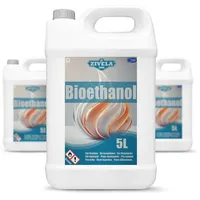 Bioethanol 96,6% 15L | Bio Alkohol Geruchlos 96,6% 3x5L | Bioethanol für Kamin, Tischkamin, Bioethanol Kamin | Bioethanol Geruchlos | Saubere Verb...