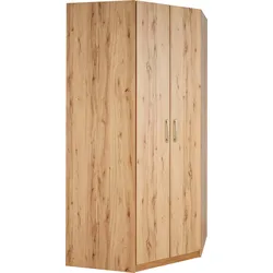 Eckkleiderschrank PRIESS "Husum", beige (astkernbuchefarben), ohne Spiegel, Schränke
