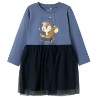 NAME IT Tüllkleid »NMFOHFELIA LS DRESS BOX«, blau