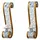 moebel-direkt-online Wandkerzenhalter 2er-Set Metall Weiß/Goldfarben