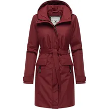 Ragwear Damen, Wasserdichter Wintermantel mit Bindegürtel und Kapuze Horatia Warm YOUMODO Wine Red Gr. S (36), weinrot, Obermaterial: 100% Polyester. Innenfutter: 100% Polyester. Wattierung: 100% Polyester, tailliert ca.