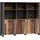 Forte Bücherregal Clif 136,4 x 41,6 x 118,3 cm Dunkelgrau