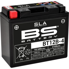 BS Battery 300643 BT12B-4 AGM SLA Motorrad Batterie, Schwarz, 15 x 6.9 x 13 centimetres