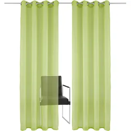 OTTO home Gardine OTTO HOME "XANA" Gr. 3, grün, B:145cm H:225cm, Voile, Polyester, Gardinen, Gardine, Bestseller, einfarbig, 1 bzw. 2er Set, pflegeleicht, Bestseller