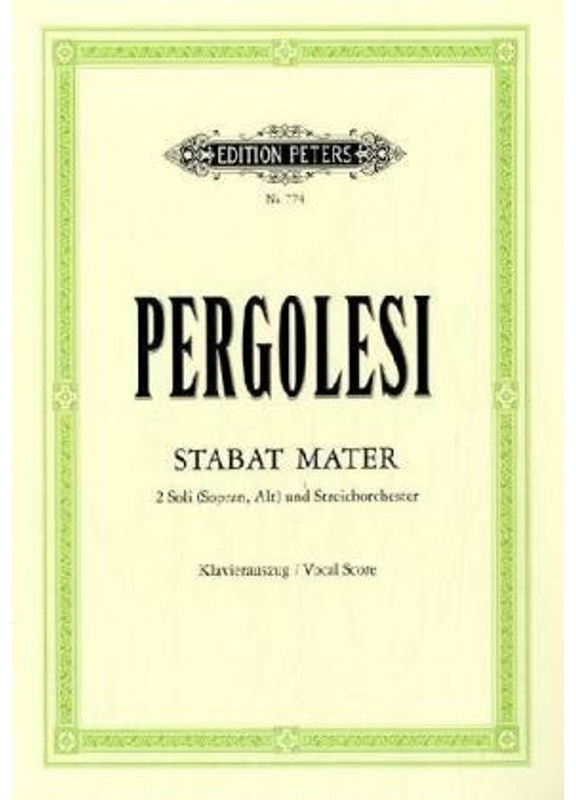 Stabat Mater, Klavierauszug - Giovanni Battista Pergolesi, Kartoniert (TB)