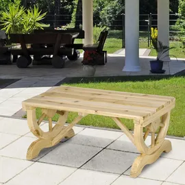 Outsunny Gartenbank 104 x 56 x 39 cm Beige