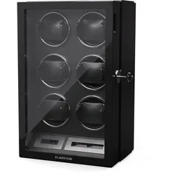 Sarthe 6 Uhrenbeweger 6 Uhren 5 Rotationsmodi LED Touch Fernbedienung Schwarz