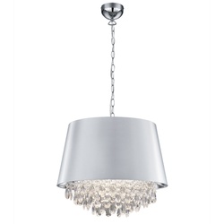 Hängelampe Kristall Deckenleuchte Esszimmer hängend Pendelleuchte Kristall, höhenverstellbar, Metall Kunststoff, 3x E14, DxH 50 x 150 cm
