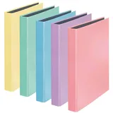 Falken PastellColor-Ordner (farbig sortiert 5er, Ringbuch)