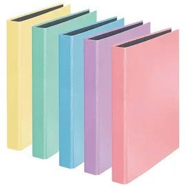 Falken PastellColor-Ordner (farbig sortiert 5er, Ringbuch