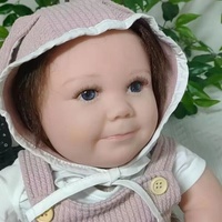 55CM Reborn Baby Puppe Lebensecht Handgefertigt Silikon-Vinyl Jungen Geschenk DE