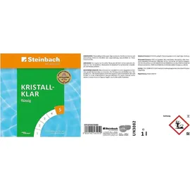 Steinbach Poolpflege Kristallklar Algezid 1 l, Aktivsauerstoff Poolchemie