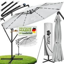 tillvex Ampelschirm Ø 350 cm Grau