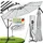 tillvex Ampelschirm Ø 350 cm Grau
