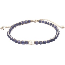 Samapura Blaues Jade Armband | Silber Faden 16 Damen 