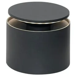Zafferano Tragbare und wiederaufladbare Push Up Dunkelgraue LED-Tischlampe