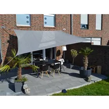 Floracord Vierecksonnensegel HDPE Silbergrau 360 cm x 360 cm
