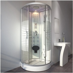HOME DELUXE Dampfdusche WHITE PEARL  100×100 cm mit Dampf