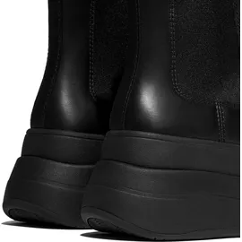 original brands FITFLOP FitFlop F-Mode Stack Leather Chelsea Boots SCHWARZ 38 - Schwarz - 38