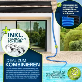 tillvex Pool Solarkollektor Set schwarz 120 cm x 300 cm