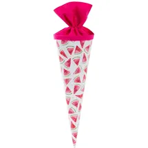 Goldbuch 93426 Geschwistertüte Melone, Tüte 35 cm Ø 11,5 cm, Weiß Rosarot