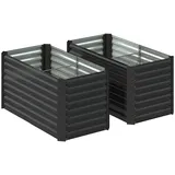Outsunny Hochbeet 120 x 60 x 60 cm Grau
