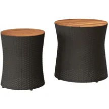 vidaXL Gartentisch 53,7 x 52,4 x 51,5 cm Schwarz