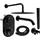 Mexen Kai DR70 Unterputz-Badewannen-/Brausegarnitur Schwarz 77602DR70301-70
