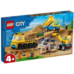 LEGO® Spielbausteine 60391 Baufahrzeuge und Kran mit Abrissbirne