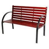 LINDER EXCLUSIV Gartenbank 122 x 60 x 80cm natur braun MC4410 122x80x60 cm - Schwarz