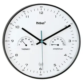 MEBUS Funk-Wanduhr 0,00 Mebus schwarz/weiß