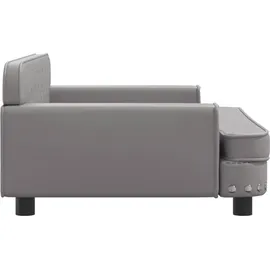 vidaXL Kindersofa grau 90 x 53 x 30 cm Kiefer Kunstleder