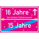 vanva 16 Jahre Geburtstag - Lustige Geschenke für den 16 Geburtstag Herzlichen Glückwunsch Pink