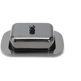 Echtwerk Butterdose Schwarz Hochglanz, Metall, 12.2x7.0x18.5 cm