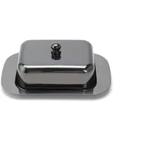 Echtwerk Butterdose Schwarz Hochglanz, Metall, 12.2x7.0x18.5 cm