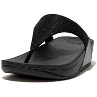 FitFlop Damen Lulu Shimmerlux Toe-Post Sandale, Schwarz, 40 EU