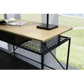 SalesFever Schreibtisch BxT: 132 x 55 cm, MDF/Metall/Kunststoff | beige