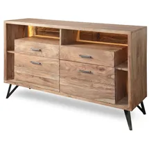 Wolf Möbel HUDSON Kommode 2 Türen/2 Schublade 4 Ablagen/Licht /soft-close WOLF MÖBEL